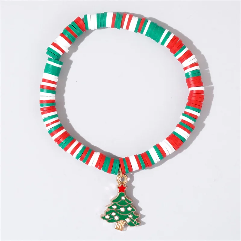 Christmas polymer clay pendant bracelet party New Year holiday accessories - Image 11