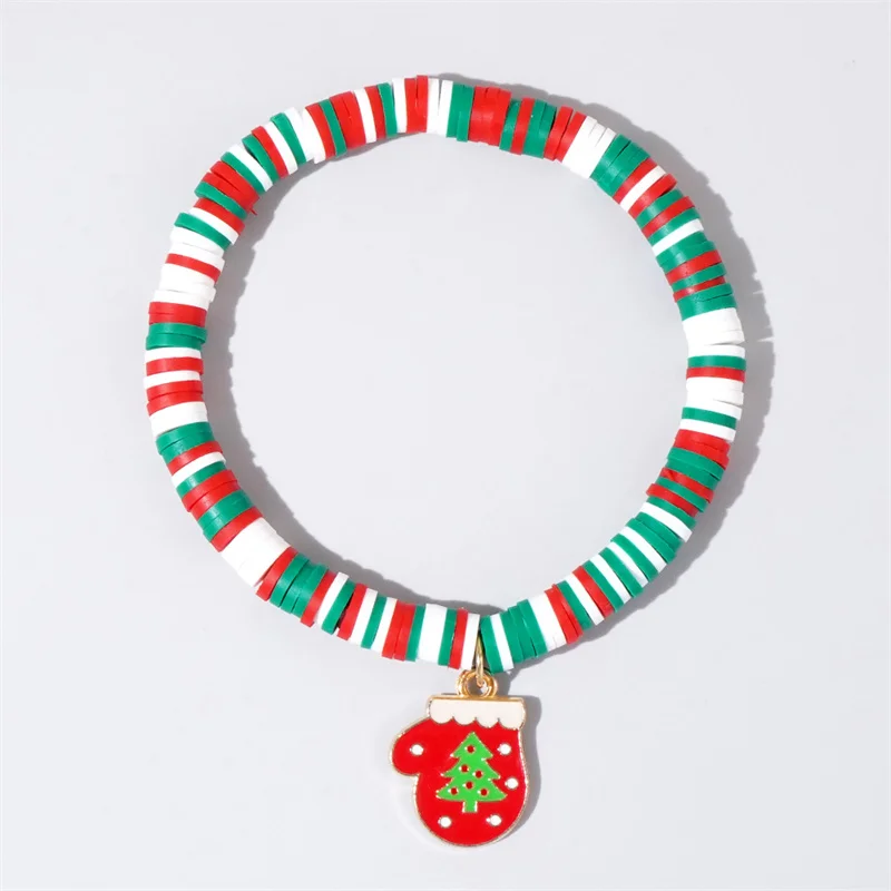 Christmas polymer clay pendant bracelet party New Year holiday accessories - Image 7