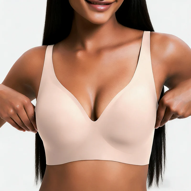 Wireless Womens Comfortable Wireless Bras Push Up Bralettes Seamless Tshirts Bras Deep V Everyday Bras - Image 6