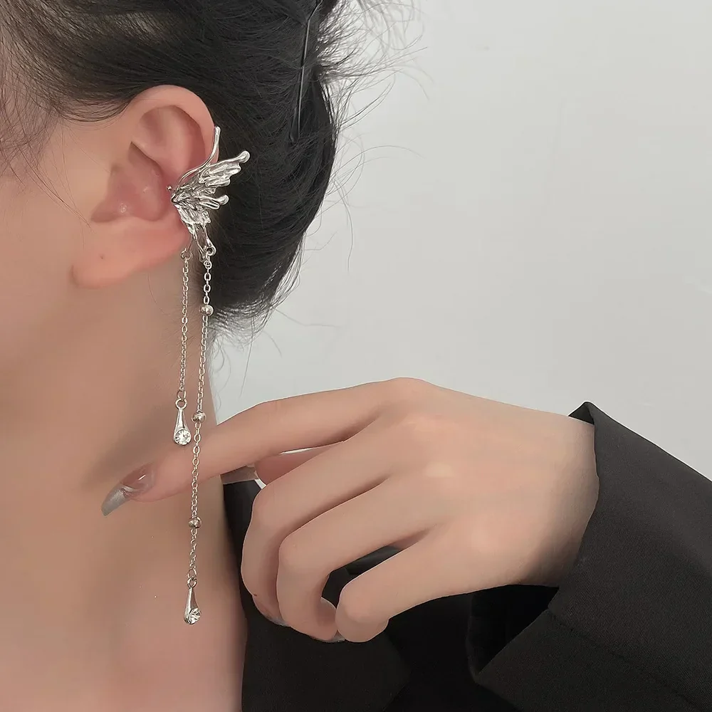 Elegant Elf Butterfly Zircon Clip Earrings - Image 7
