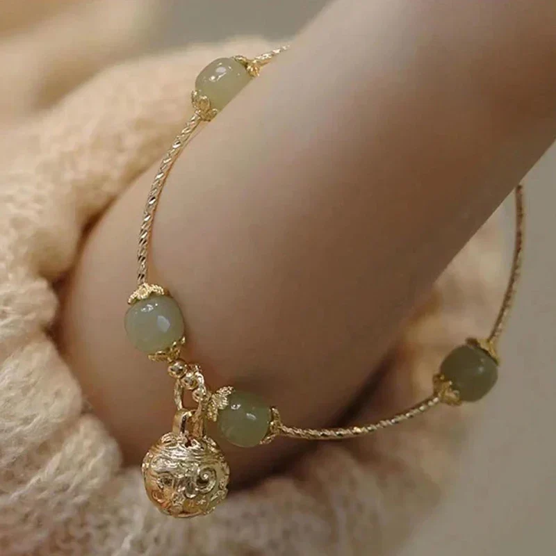Simple Green Popcorn Beaded Crystal Bracelet for Women - Image 14