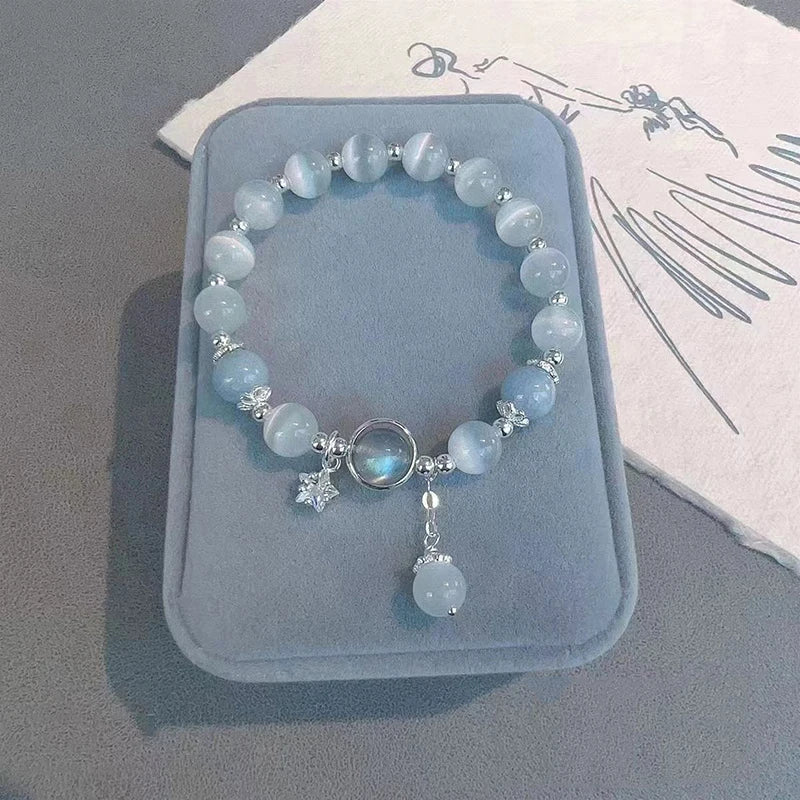 Simple Green Popcorn Beaded Crystal Bracelet for Women - Image 16
